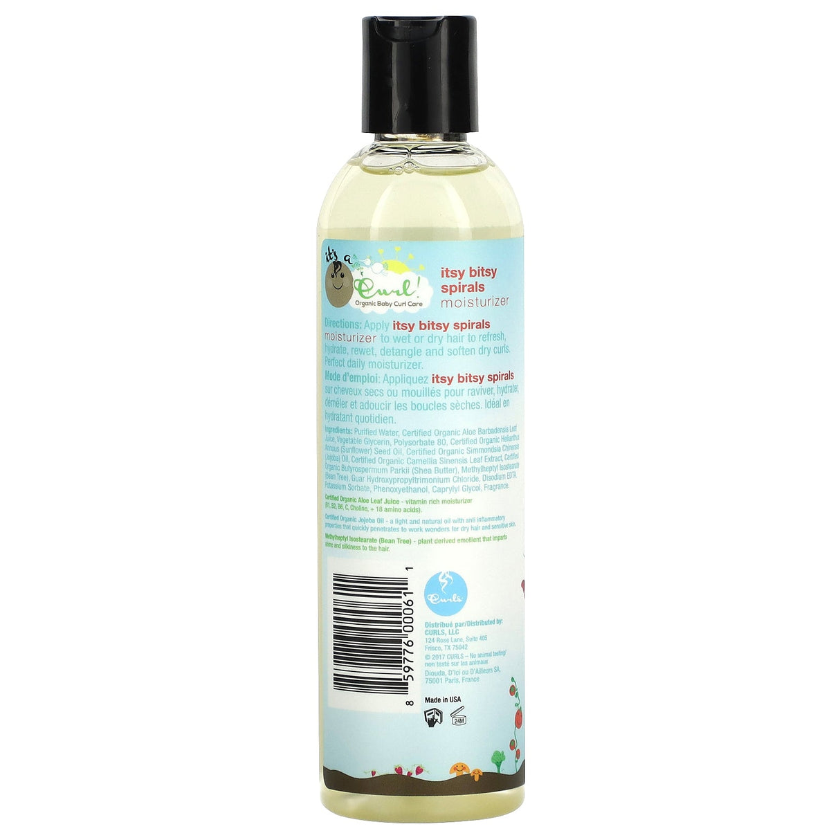 Curls, Organic Baby Curl Care, Itsy Bitsy Spirals Moisturizer, 240 ml - Supply Center USA