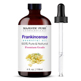 Majestic Pure Lavender Essential Oil with Glass Dropper | 100% Pure and Natural Lavender Oil | Premium Grade Essential Oils for Diffusers, Skin, Aromatherapy, Massage | 4 Fl Oz