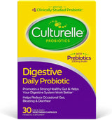 Culturelle Daily Probiotic Capsules for Men & Women, Most Clinically Studied Probiotic Strain, Digestive & Gut Health, Supports Occasional Diarrhea, Gas & Bloating, 1 Month Supply, 30 CT - Supply Center USA