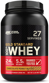 Optimum Nutrition Gold Standard 100% Whey Protein Powder, Double Rich Chocolate, 2 Pound (Packaging May Vary)