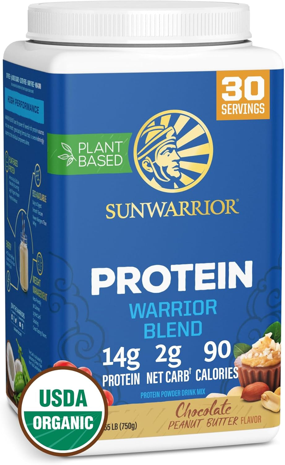 Sunwarrior Vegan Protein Powder Plant-Based Protein Powder USDA Organic | BCAA Amino Acids Hemp Seed | Keto Friendly Soy, Dairy, & Gluten & Synthetic Free NON-GMO | Vanilla 32 Servings 17G Protein
