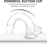 Small Realistic Clear 6 Inch Cute Dildo,Adult Sex Toy with Suction Cup Dildo, Suitable for Beginner Women/Men/Gay with Thin and Slim Poke, Can Be Use for G-Spot and Anal