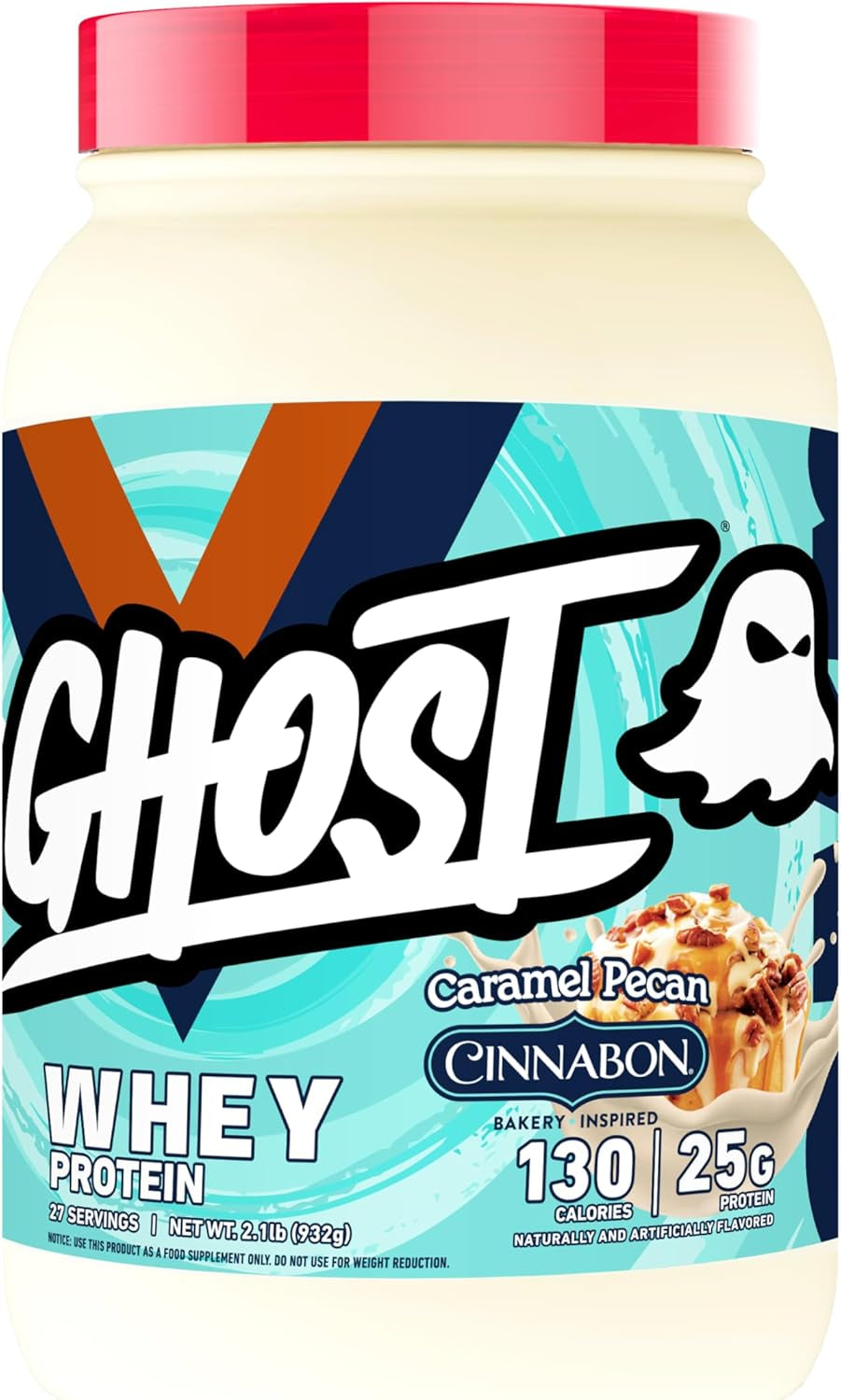 GHOST Whey Protein Powder, Chips Ahoy - 2LB Tub, 25G of Protein - Chocolate Chip Cookie Flavored Isolate, Concentrate & Hydrolyzed Whey Protein Blend