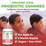 Maryruth Organics Kids Probiotics for Digestive Health, USDA Organic Probiotic Gummies, 2 Month Supply, for Kids, Immune Support, Gut Health Supplement, Vegan, Non-Gmo, Gluten Free, 60 Count - Supply Center USA