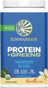 Sunwarrior Vegan Protein Powder Plant-Based Protein Powder USDA Organic | BCAA Amino Acids Hemp Seed | Keto Friendly Soy, Dairy, & Gluten & Synthetic Free NON-GMO | Vanilla 32 Servings 17G Protein