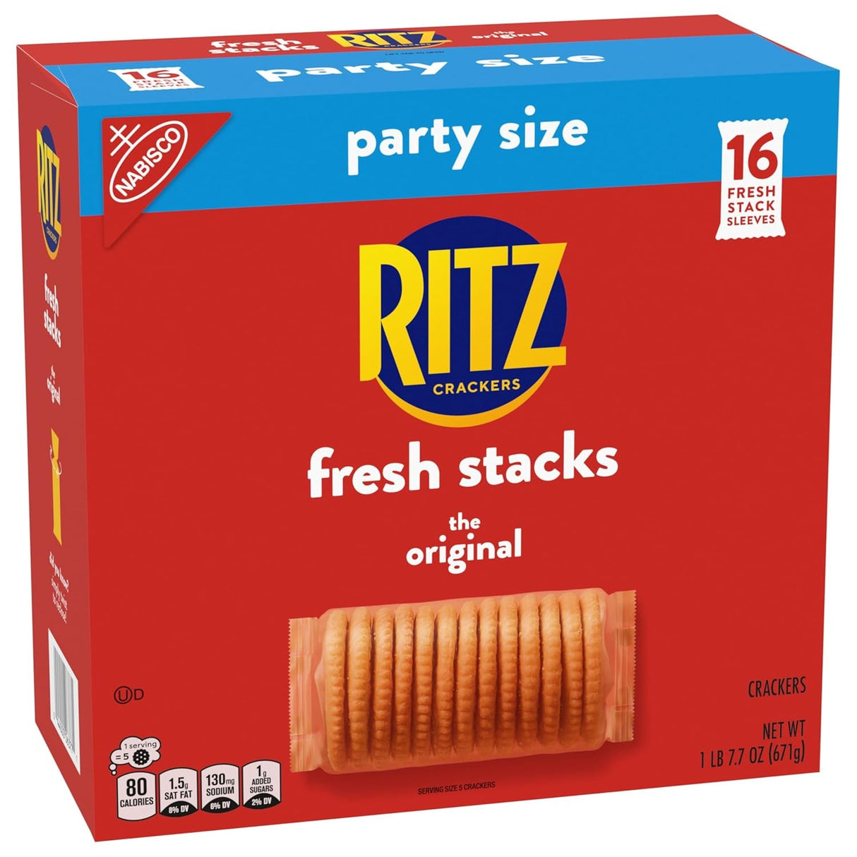 RITZ Fresh Stacks Original Crackers, Party Size, 23.7 Oz (16 Stacks)