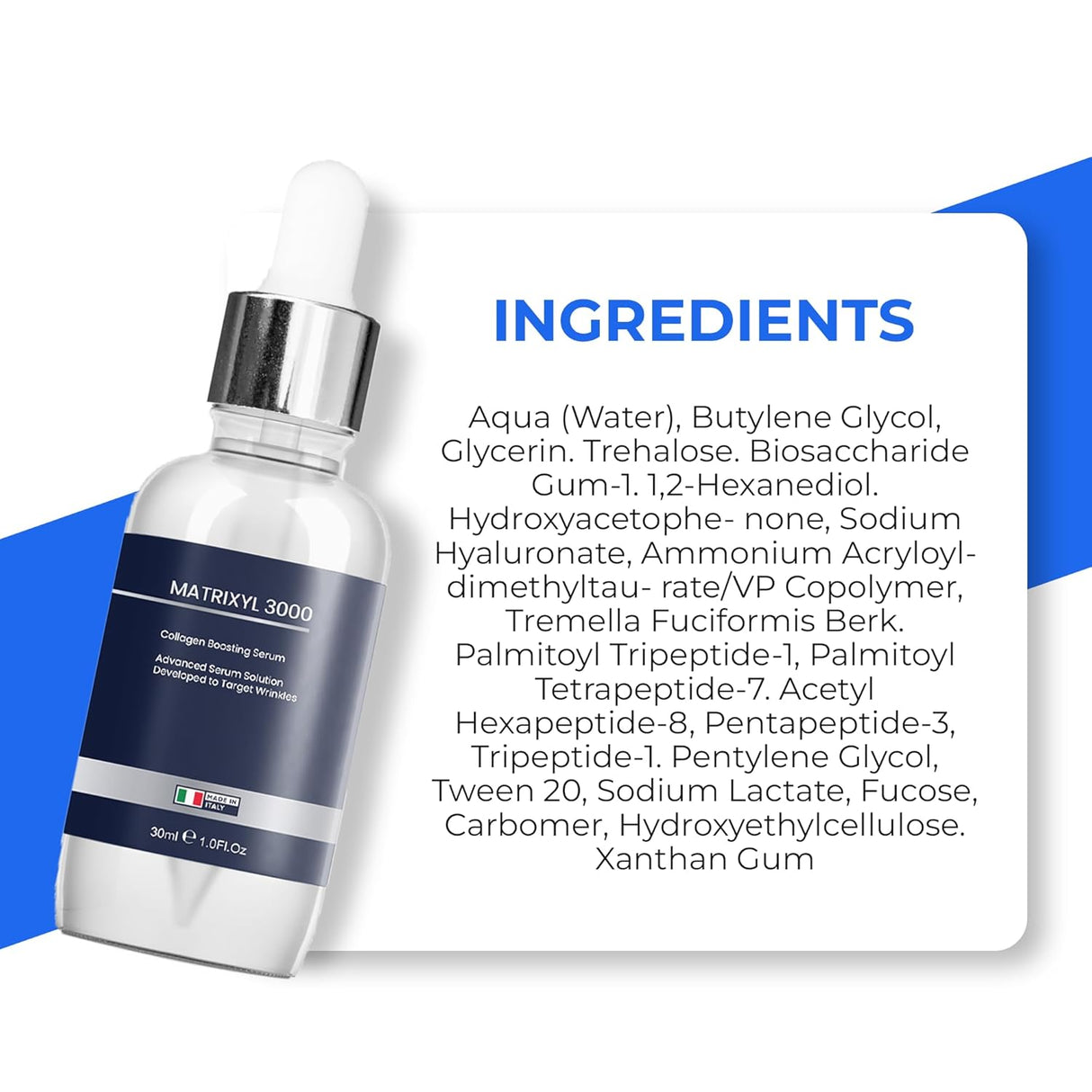 Argireline Serum, Matrixyl 3000 Serum with Hyaluronic Acid, Total Package Serum for Anti-Wrinkle, Collagen Boosting, Anti-Aging & Face Hydrating, Deep Wrinkle Repair & Firming for Fine Lines