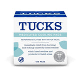 TUCKS Medicated Cooling Pads, 100 Count – Pads with Witch Hazel, Cleanses Sensitive Areas, Protects from Irritation, Hemorrhoid Treatment, Medicated Pads Used by Hospitals