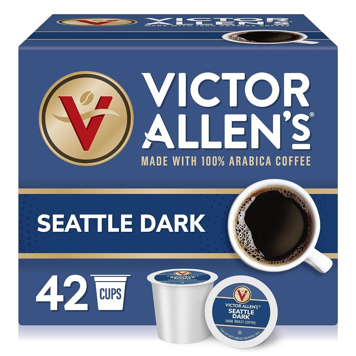 Victor Allen'S Coffee Variety Pack (Morning Blend, 100% Colombian, Donut Shop Blend, and French Roast), 42 Count, Single Serve Coffee Pods for Keurig K-Cup Brewers