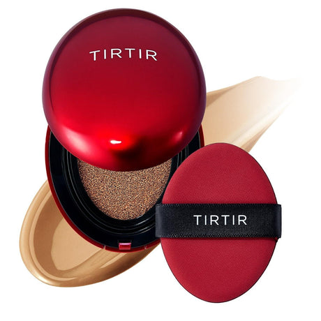 TIRTIR Mask Fit Red Cushion Foundation | Japan'S No.1 Choice for Glass Skin, Long-Lasting, Lightweight, Buildable Coverage, Semi-Matte, All Skin Types, Korean Cushion Foundation, (0.63 Oz.), 21N Ivory - Supply Center USA