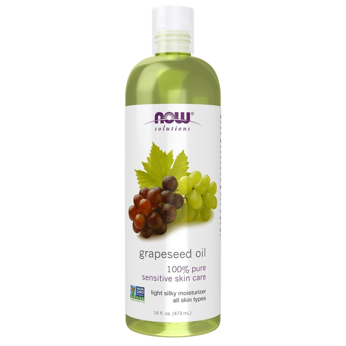 NOW Solutions, Grapeseed Oil, Skin Care for Sensitive Skin, Light Silky Moisturizer for All Skin Types, 16-Ounce - Supply Center USA