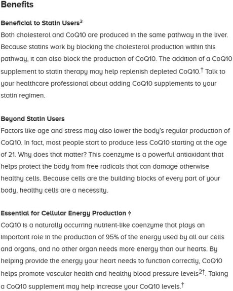 Qunol Coq10 100Mg Softgels, Ultra Coq10 100Mg, 3X Better Absorption, Antioxidant for Heart Health & Energy Production, Coenzyme Q10 Vitamins and Supplements, 4 Month Supply, 120 Count - Supply Center USA