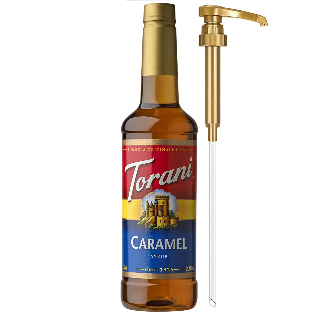 Torani Coffee Syrup, Vanilla Flavored Syrup for Drinks, Pump Included, 25.4 Fl Oz