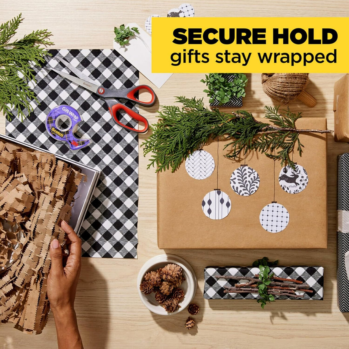 Scotch Gift-Wrap Tape, 2 Rolls, the Go-To Tape for Holiday Gift Wrapping, 3/4 X 600 Inches, Dispensered (15DM-2)