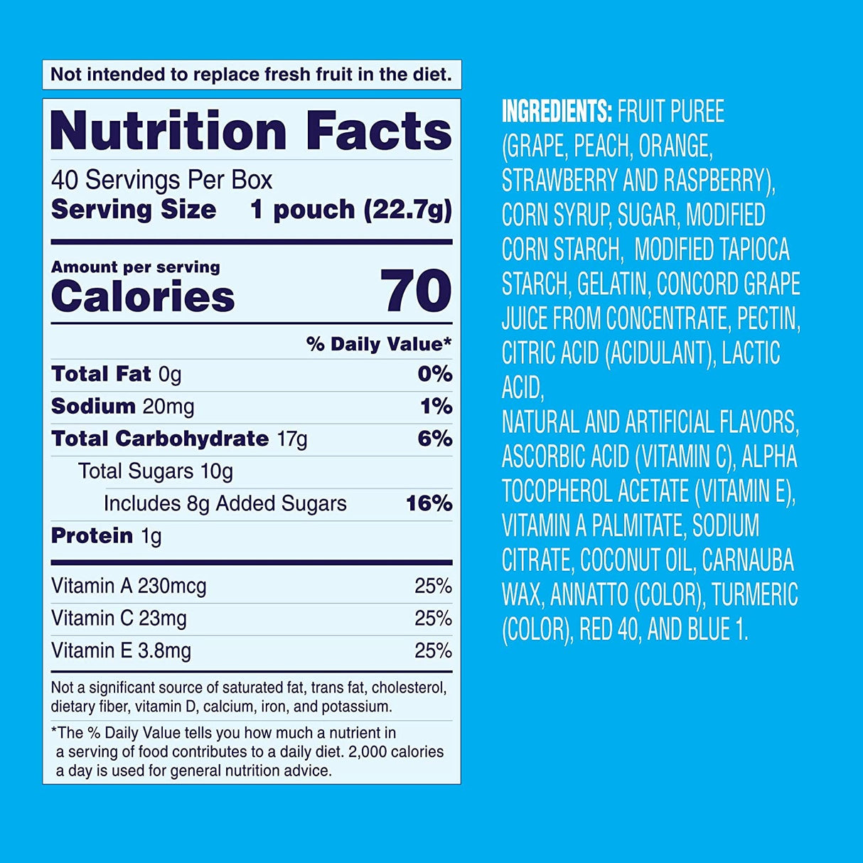 Welch’S Fruit Snacks, Mixed Fruit, Perfect Stocking Stuffer, Bulk Pack, Gluten Free, Individual Single Serve Bags, 0.8 Oz (Pack of 40)