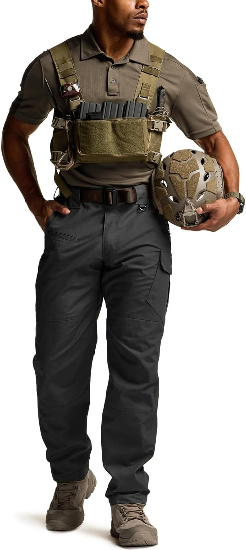 CQR Men'S Tactical Pants, Water Resistant Ripstop Cargo Pants, Lightweight EDC Work Hiking Pants, Outdoor Apparel