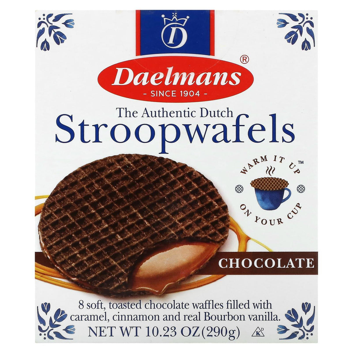 Daelmans, Stroopwafels, Chocolate, 8 Waffles, 10.23 oz (290 g) - Supply Center USA