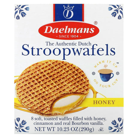 Daelmans, Stroopwafels, Honey, 8 Waffles, 10.23 oz (290 g) - Supply Center USA