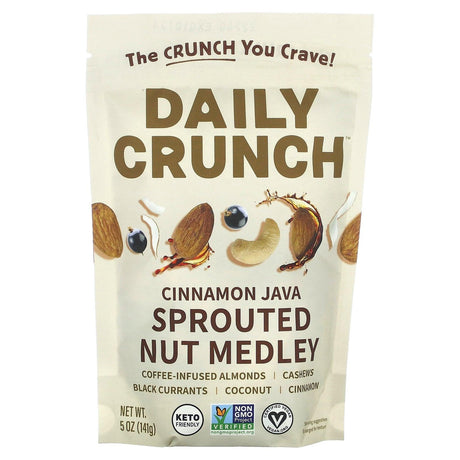 Daily Crunch, Sprouted Nut Medley, Cinnamon Java, 5 oz (141 g) - Supply Center USA