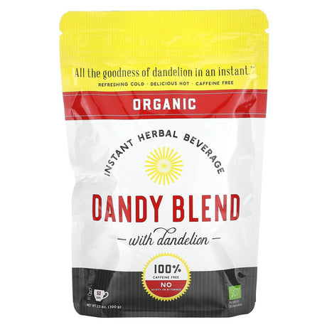 Dandy Blend, Organic Instant Herbal Beverage with Dandelion, Caffeine Free, 3.53 oz (100 g) - Supply Center USA