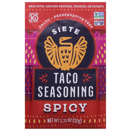 Siete Seasoning - Spicy | Paleo, Preservative Free, Whole 30 Approved (Pack of 1)