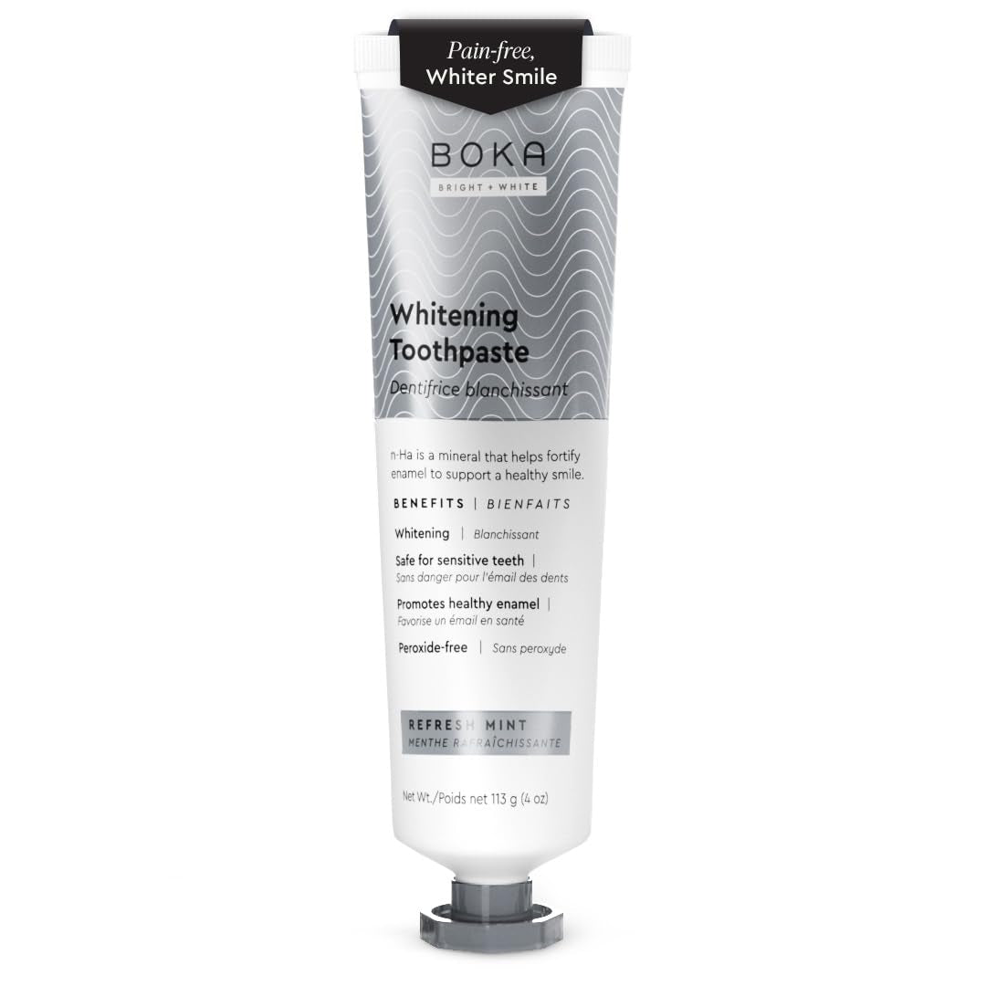Boka Fluoride Free Toothpaste Nano Hydroxyapatite, Helps Remineralize, Appropriate for Sensitive Teeth, Whitening - for Adult, Kids Oral Care - Ela Mint Flavor, 4 Fl Oz 1Pk US Manufactured