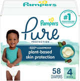 Pampers Pure Protection Diapers - Size 5, One Month Supply (132 Count), Hypoallergenic Premium Disposable Baby Diapers
