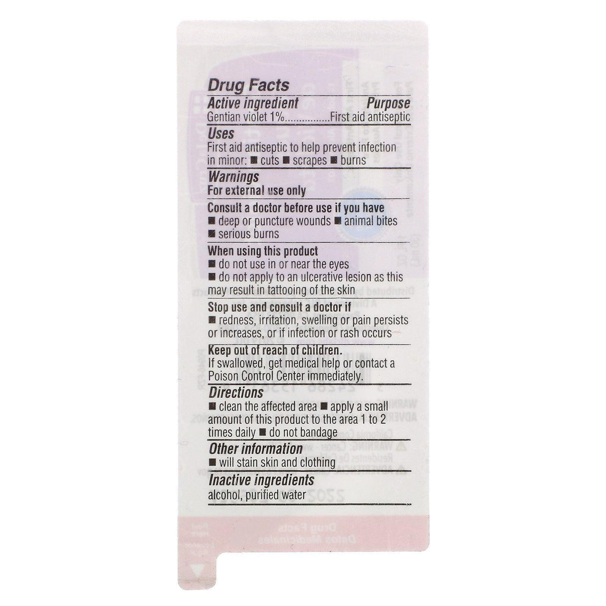 De La Cruz, Gentian Violet, First Aid Antiseptic, 1 fl oz (30 ml) - Supply Center USA