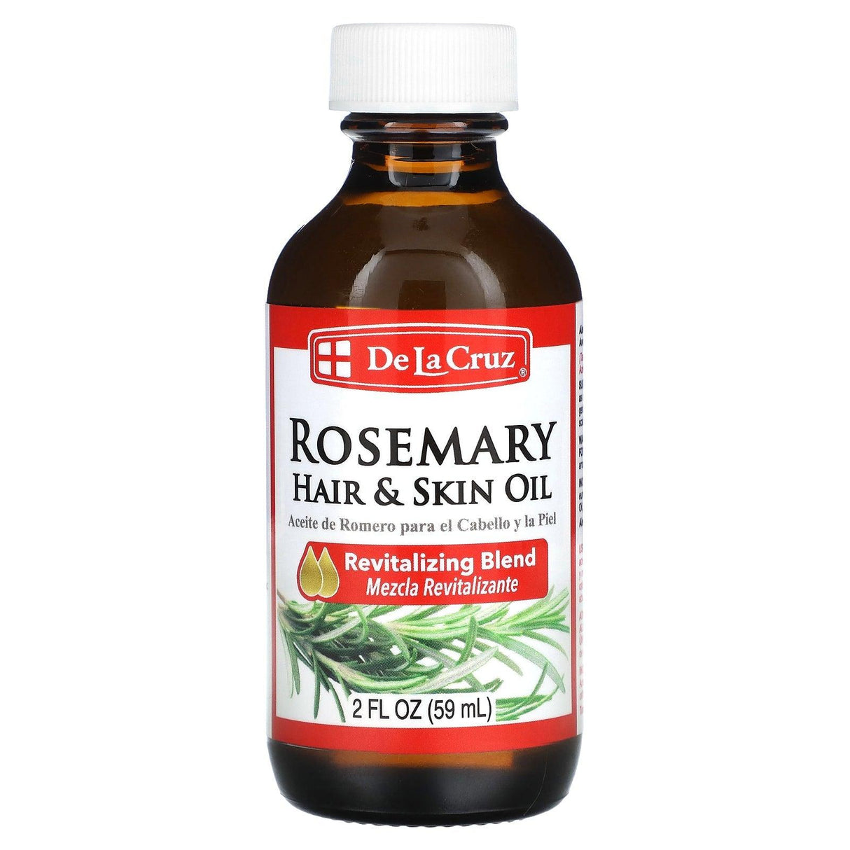 De La Cruz, Rosemary Oil Blend, Hair & Skin Oil, 2 fl oz (59 ml) - Supply Center USA