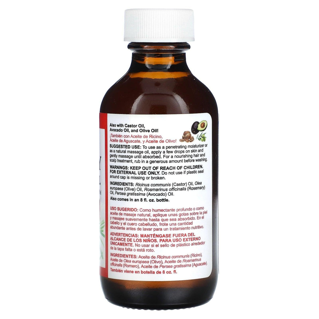 De La Cruz, Rosemary Oil Blend, Hair & Skin Oil, 2 fl oz (59 ml) - Supply Center USA