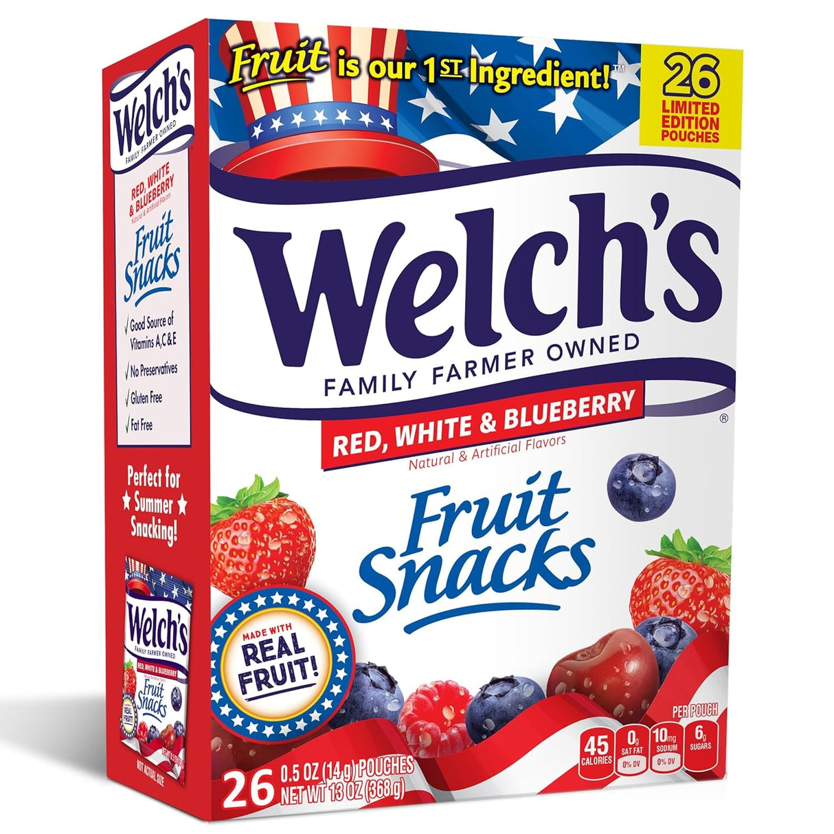 Welch’S Fruit Snacks, Mixed Fruit, Perfect Stocking Stuffer, Bulk Pack, Gluten Free, Individual Single Serve Bags, 0.8 Oz (Pack of 40)
