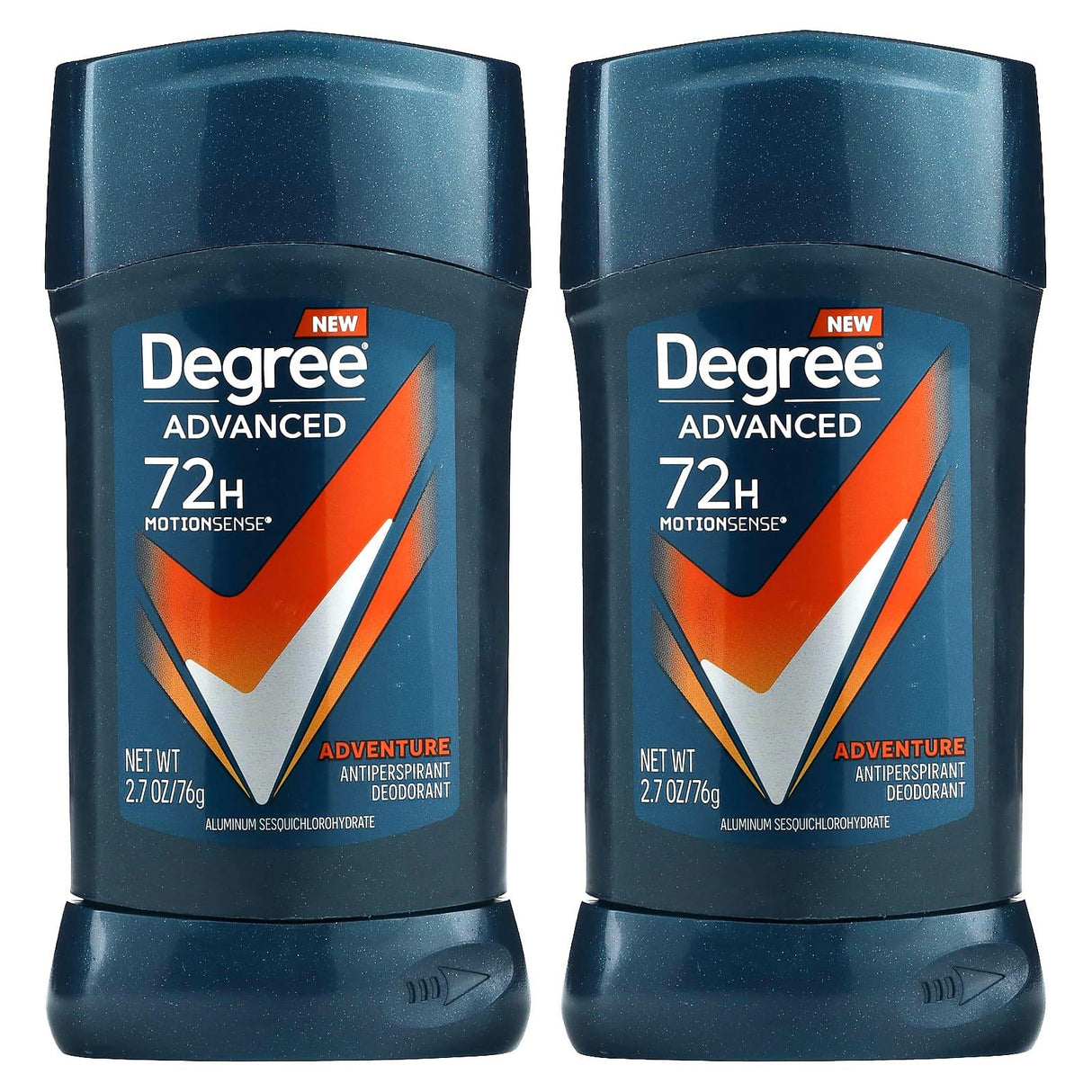Degree, Advanced 72 Hour MotionSense, Antiperspirant Deodorant, Adventure, 2 Pack, 2.7 oz (76 g) Each - Supply Center USA