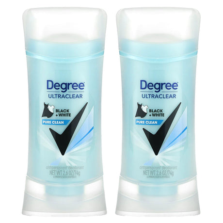 Degree, UltraClear, Black & White, Antiperspirant Deodorant, 2 Pack, 2.6 oz (74 g) Each - Supply Center USA