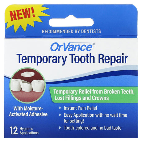 Dentemp, OrVance, Temporary Tooth Repair, 12 Applications - Supply Center USA