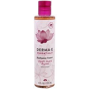 Derma E, Essentials, Radiance Toner, Glycolic Acid & Rooibos , 6 fl oz (175 ml) - Supply Center USA