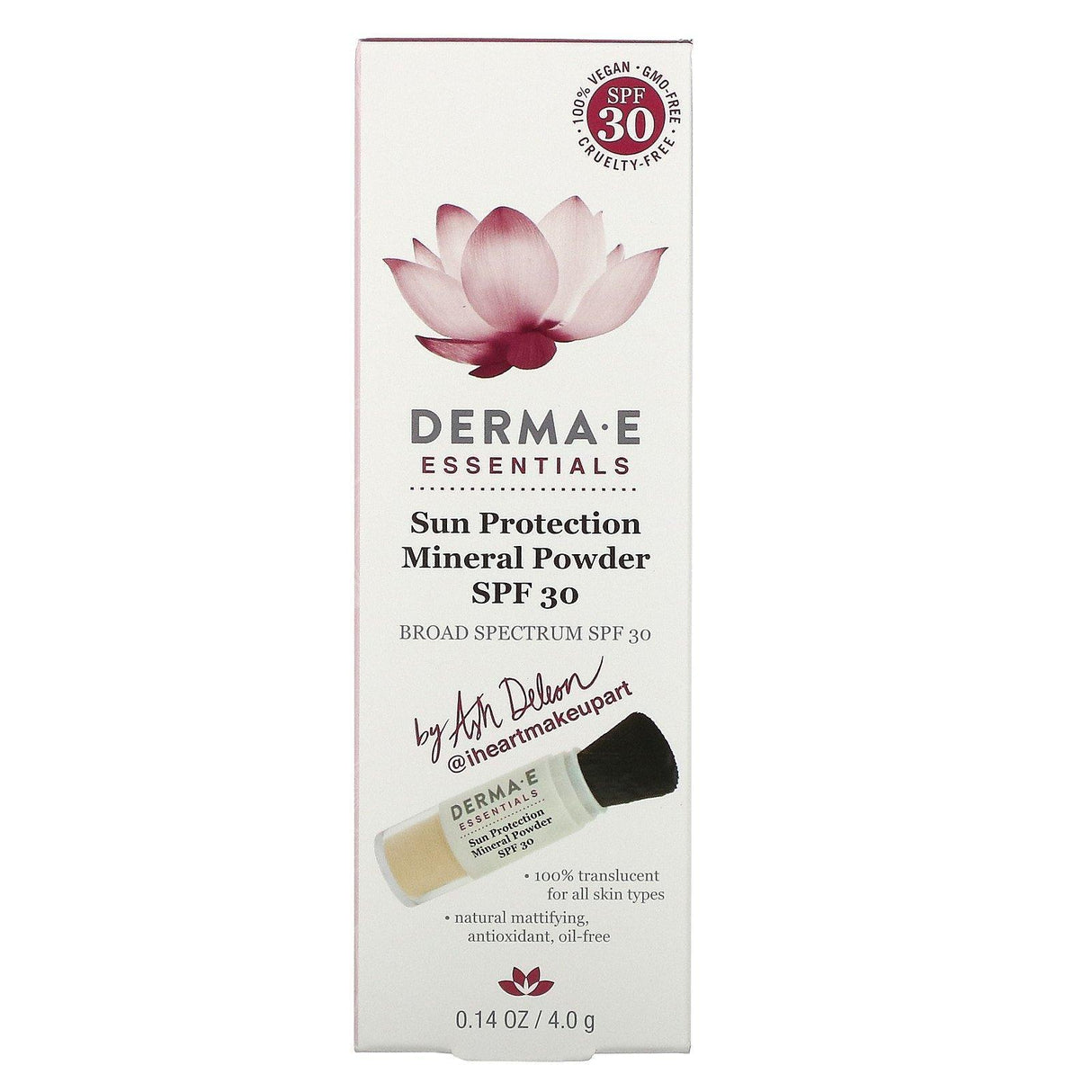 Derma E, Essentials, Sun Protection Mineral Powder, SPF 30, 0.14 oz (4.0 g) - Supply Center USA