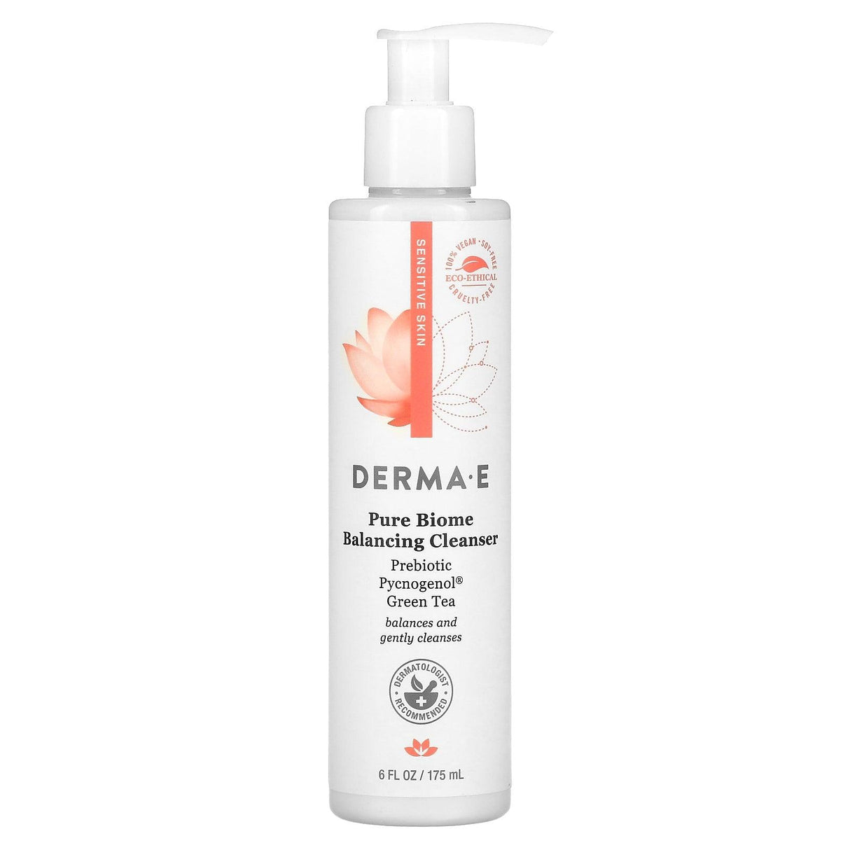 DERMA E, Pure Biome Balancing Cleanser, 6 fl oz (175 ml) - Supply Center USA