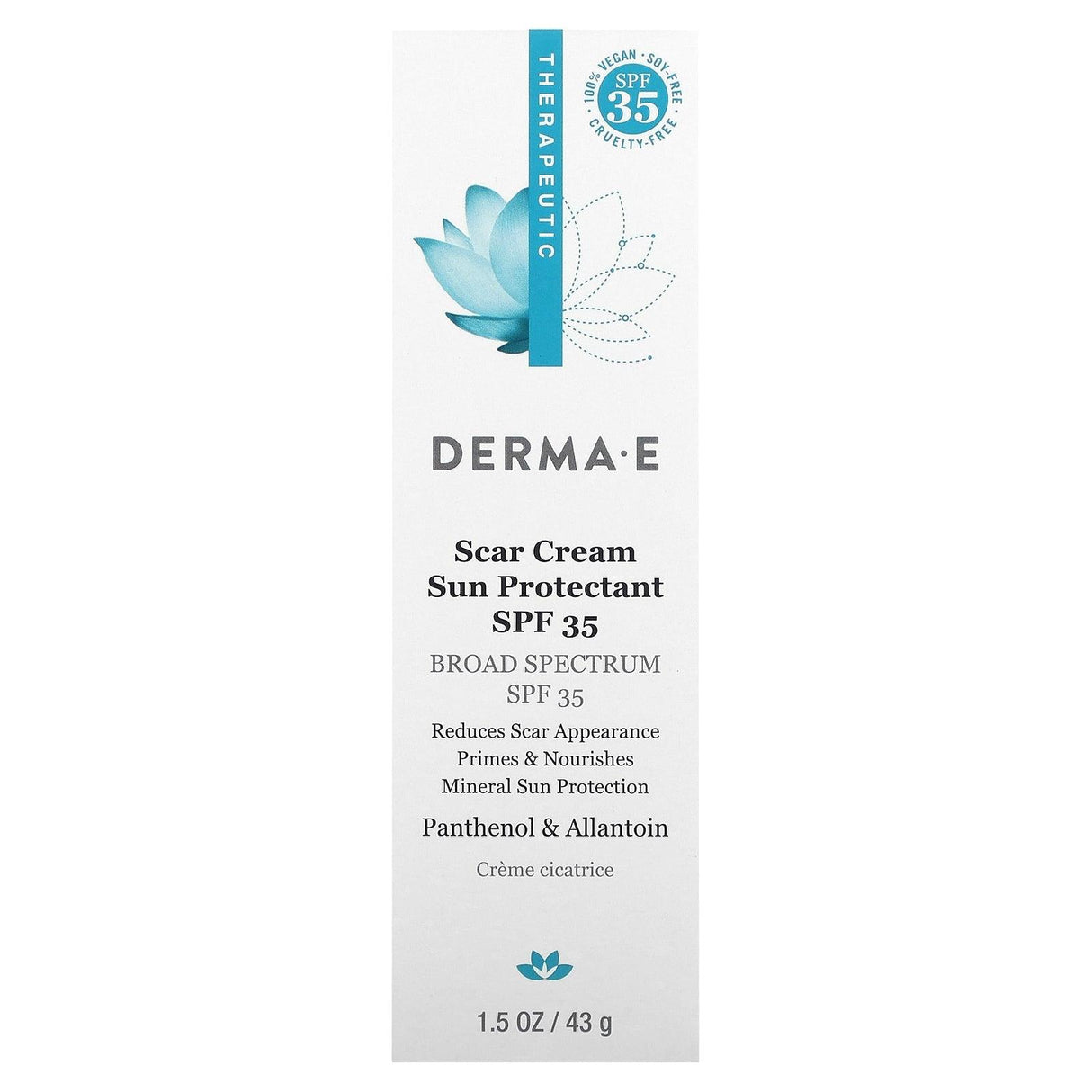 DERMA E, Scar Cream Sun Protectant SPF 35, 1.5 oz (43 g) - Supply Center USA