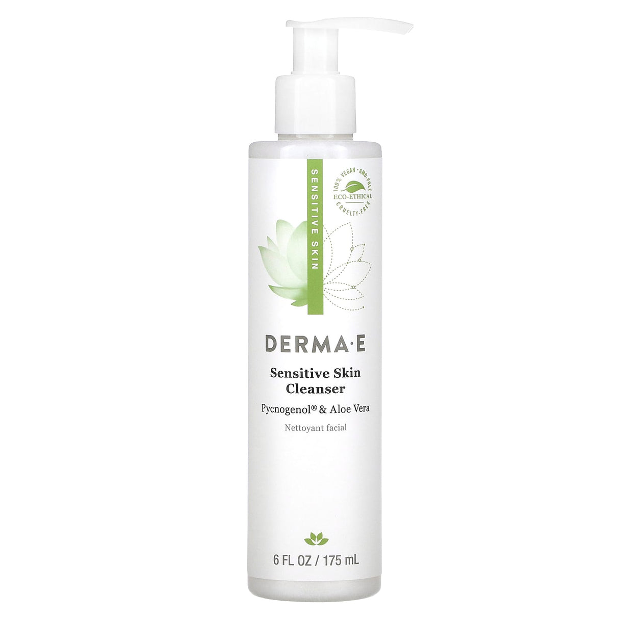 Derma E, Sensitive Skin Cleanser, 6 fl oz (175 ml) - Supply Center USA