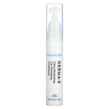 DERMA E, Ultra Hydrating Lip Plumping Treatment, 0.34 fl oz (10 ml) - Supply Center USA