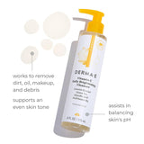 DERMA-E Vitamin C Cleanser - Daily Brightening Cleanser – Hydrating Face Wash to Even Out Skin Tone – Moisturizing Face Cleanser for a Radiant Glow, 6 Fl Oz - Supply Center USA