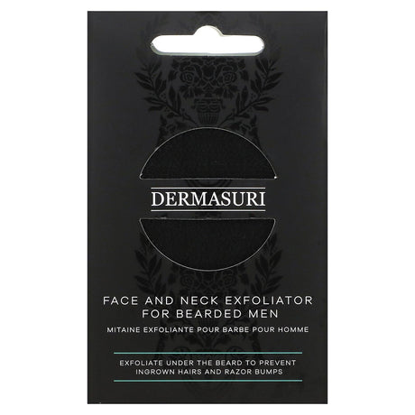 Dermasuri, Face and Neck Exfoliator for Bearded Men, 1 Mitt - Supply Center USA