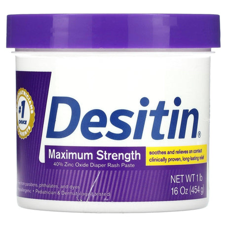 Desitin, Diaper Rash Paste, Maximum Strength, 16 oz (454 g) - Supply Center USA