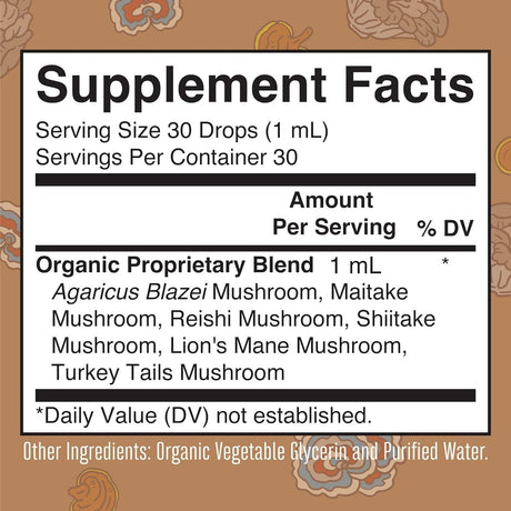 Maryruth'S USDA Organic Mushroom Complex | Herbal Liquid Drops, Mushroom Supplement | Lion'S Mane, Reishi Mushroom, Shiitake Mushrooms | Nongmo, Vegan - Supply Center USA