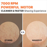 MANSPOT Manscape Groin & Body Hair Trimmer for Men, Electric Ball Trimmer Pubic Trimmer Shaver,Manscape Kit with 4 Guard,Replaceable Ceramic Blade Heads,Waterproof Wet/Dry Shaver,90 Minutes Shaving