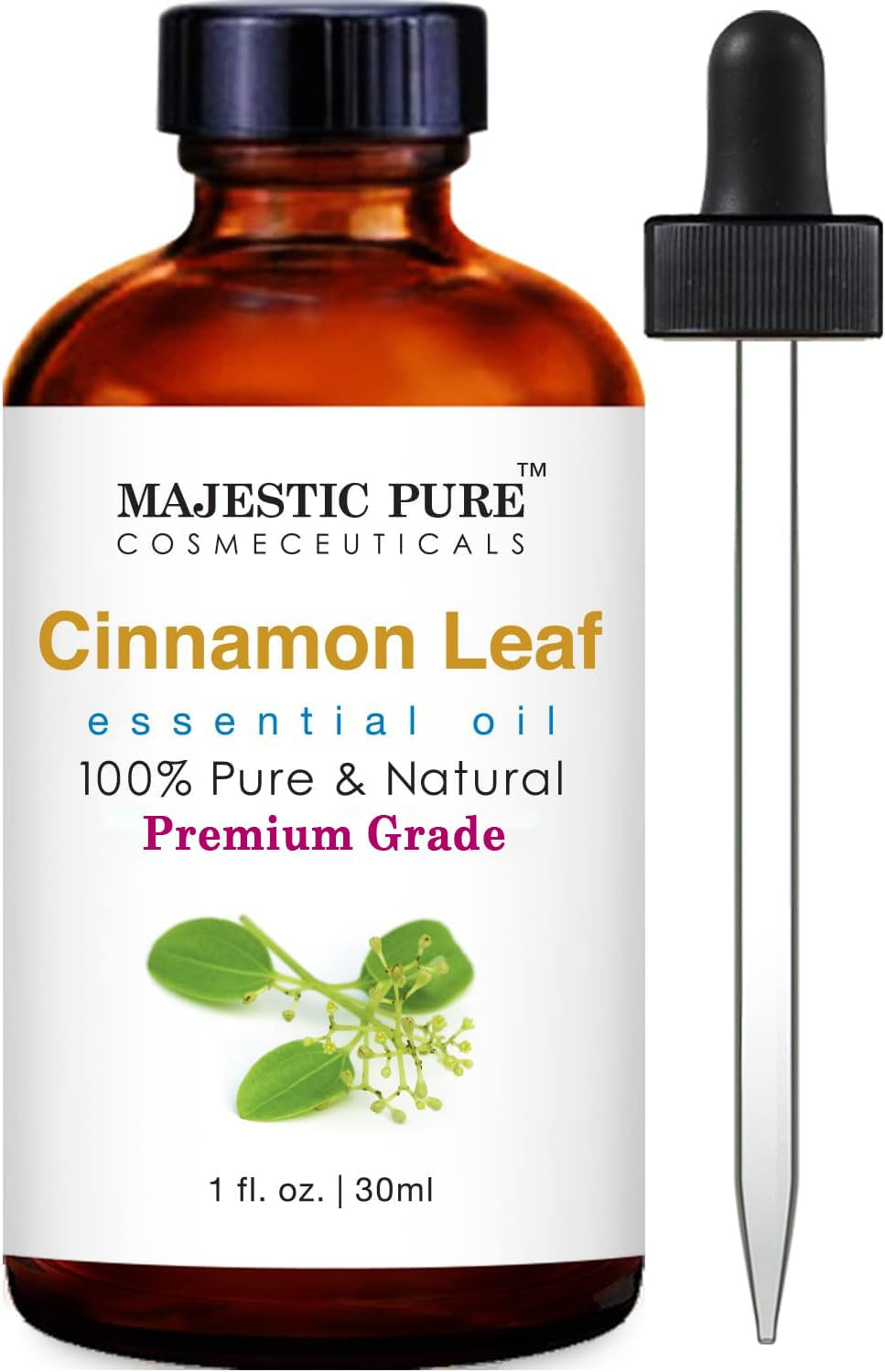 Majestic Pure Lavender Essential Oil with Glass Dropper | 100% Pure and Natural Lavender Oil | Premium Grade Essential Oils for Diffusers, Skin, Aromatherapy, Massage | 4 Fl Oz