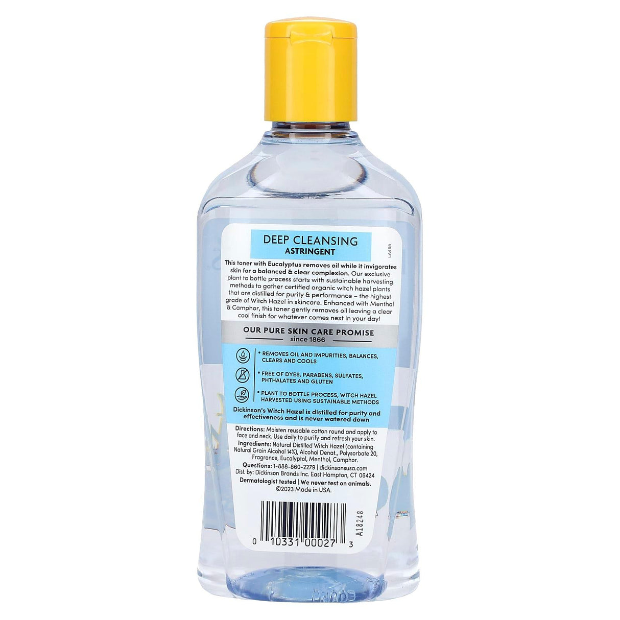 Dickinson Brands, Original Witch Hazel, Deep Cleansing Astringent, 16 fl oz (473 ml) - Supply Center USA