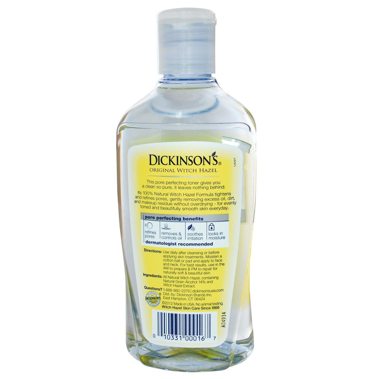 Dickinson Brands, Original Witch Hazel, Pore Perfecting Toner, 16 fl oz (473 ml) - Supply Center USA