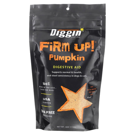 Diggin your dog, Firm Up!, Pumpkin, Digestive Aid, 4 oz (113 g) - Supply Center USA