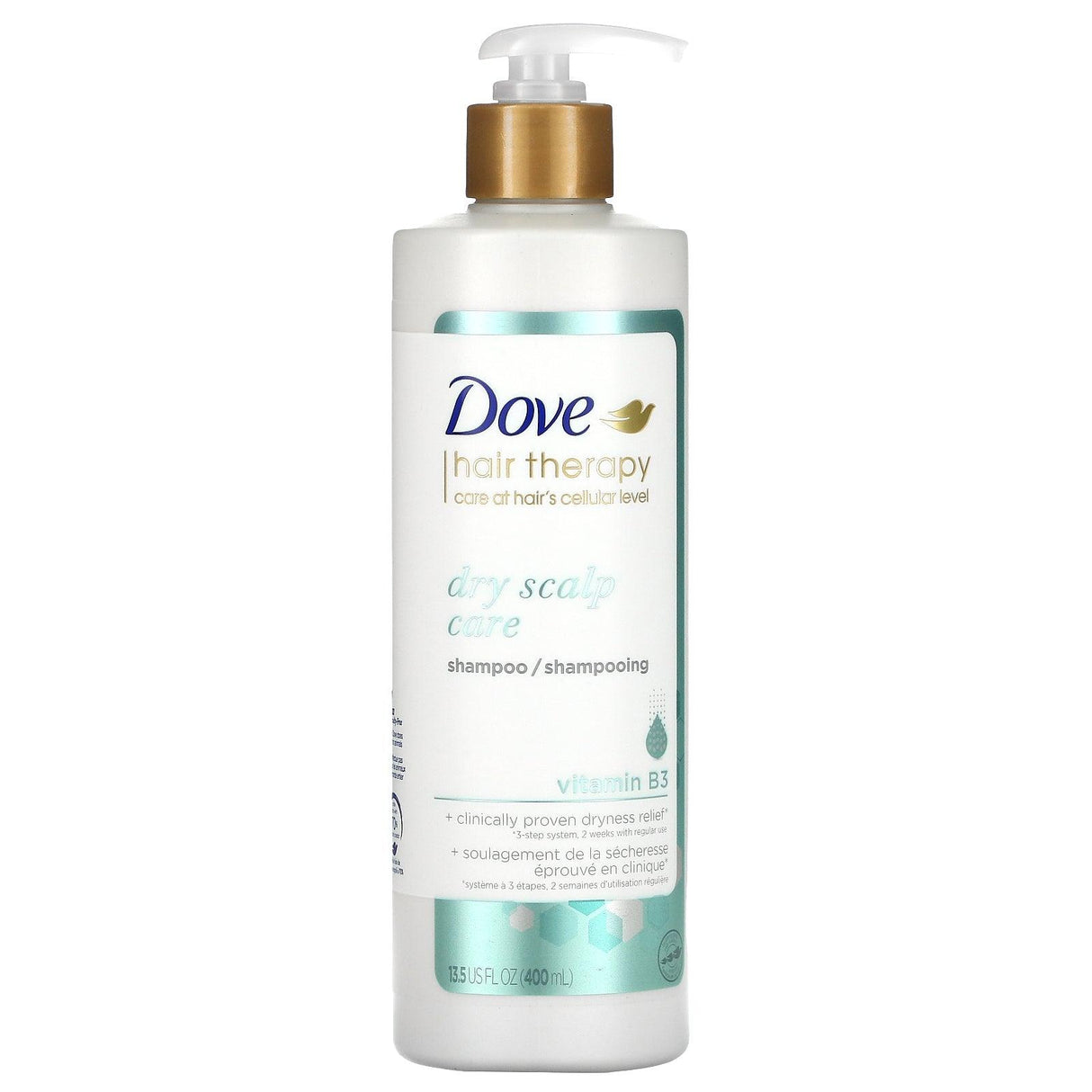 Dove, Hair Therapy, Dry Scalp Care Shampoo, 13.5 fl oz (400 ml) - Supply Center USA